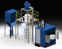航空機ホイールメーカー（ハイブリッド型ショットピーニングマシン）の事例写真