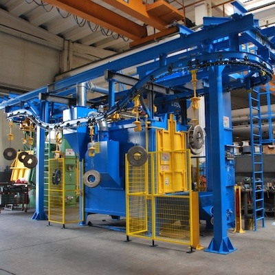 モノレール式ショットブラスト機